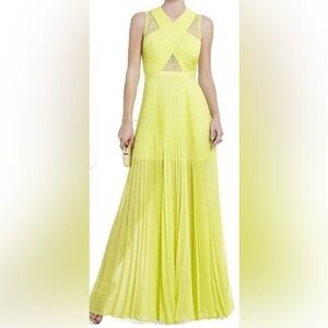 Elegant Yellow Pleated Skirt